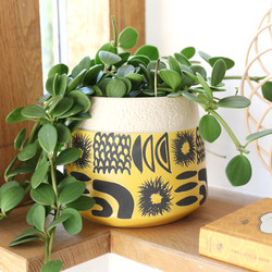 Large Ceramic Sunshine Planter, H15cm