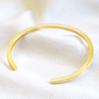 Brushed Gold Bar Bangle