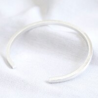 Brushed Silver Bar Bangle