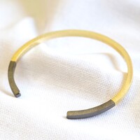 Gold Dipped in Black Bar Bangle