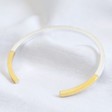 Ladies' Silver Dipped in Gold Bar Bangle