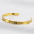 Lisa Angel Gold Women's Double Personalised Stainless Steel Torque Bangle