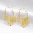 Ladies' Gold Hand Hoop Earrings