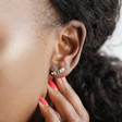Lisa Angel Ladies' Delicate Mixed Metal Four Peas in a Pod Stud Earrings