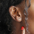 Lisa Angel Ladies' Mixed Metal Three Peas in a Pod Stud Earrings