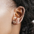 Lisa Angel Ladies' Delicate Mixed Metal Two Peas in a Pod Stud Earrings