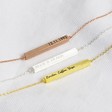 Lisa Angel Hand-Stamped and Engraved Personalised Horizontal Bar Necklaces