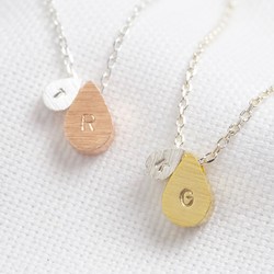 Personalised Mother & Baby Double Droplet Necklace
