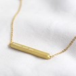 Lisa Angel Gold Personalised Horizontal Bar Necklace