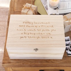 Personalised Meaningful Wording Wooden Hamper Box