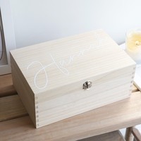 Personalised Name Wooden Hamper Box