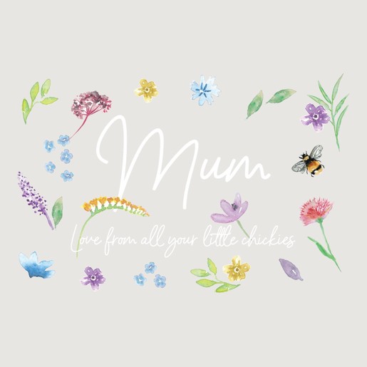 Art Work for Hamper Box Personalised Wildflower Hamper Box Art Work