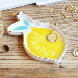 Personalised Lemon Trinket Dish