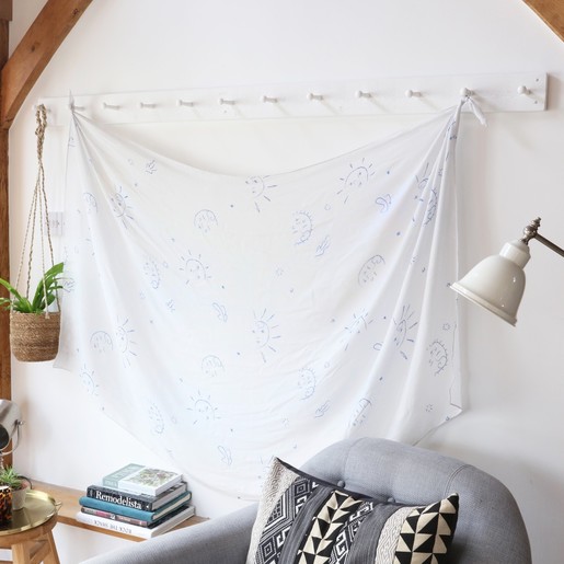 Lisa Angel Personalised Hanging Sun and Moon Scarf in Blue