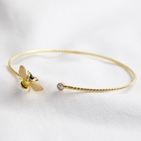 Bumblebee Open Bangle in Gold