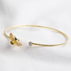 Bumblebee Open Bangle in Gold