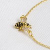 Teen's Gold Enamel Bumblebee and Daisy Bracelet