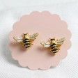 Lisa Angel Delicate Gold Bumblebee Stud Earrings