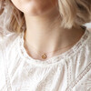 Women's Gold Daisy Pendant Necklace on Model