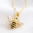 Lisa Angel Ladies' Delicate Tiny Bumblebee Pendant Necklace