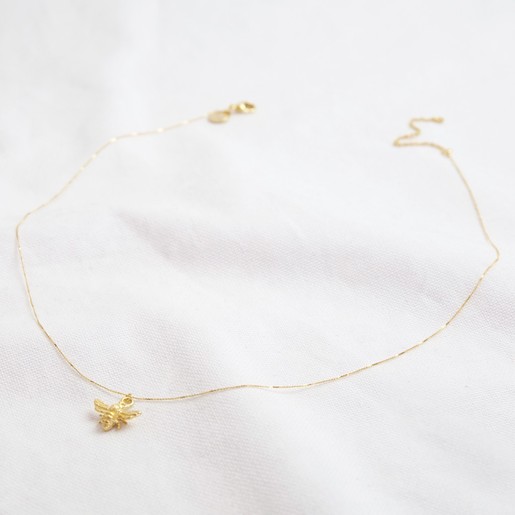 Thank you gift Bee Necklace Gold Bee Charm Set on a Dainty 16-18 Chain