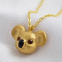 Gold Koala Pendant Necklace