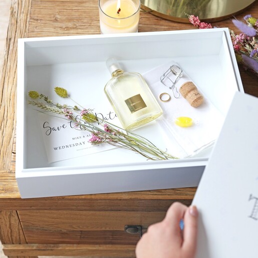 Lisa Angel Special Personalised 'Happily Ever After' Large White Wooden Box