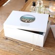 Lisa Angel Personalised 'Your Photo' Medium White Wooden Box