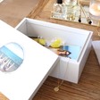 Inside of Personalised 'Your Photo' Medium White Wooden Box	