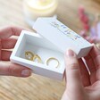 Lisa Angel Personalised Small White Wooden Birthday Box