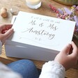 Lisa Angel Engraved Personalised 'Worth The Wait' Medium White Wooden Box