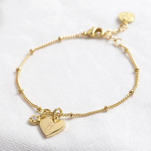 Personalised Name and Birthstone Charm Bracelet | Lisa Angel