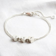 Lisa Angel Ladies' Personalised Sterling Silver Heart Beads Bracelet