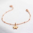 Lisa Angel Rose Gold Personalised Tiny Star Charm Bracelet
