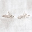 Feather Studs from Lisa Angel Personalised Wooden Birth Flower Backed Sterling Silver Earrings