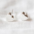 Heart Studs from Lisa Angel Personalised Wooden Birth Flower Backed Sterling Silver Earrings