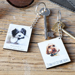 Personalised Animal Photo Wooden Keyring
