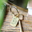 Lisa Angel Gold Engraved Personalised Gold Luggage Tag Keyring