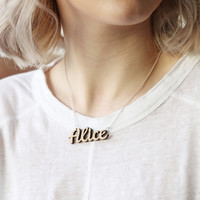 Personalised Wooden Name Necklace