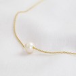 Freshwater Pearl Bead Necklace in Gold