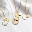 Lisa Angel Ladies' Personalised Double Disc Charm Necklace