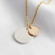 Lisa Angel Ladies' Hand-Stamped Personalised Double Disc Charm Necklace