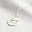 Personalised Mixed Metal Single Disc Charm Necklace