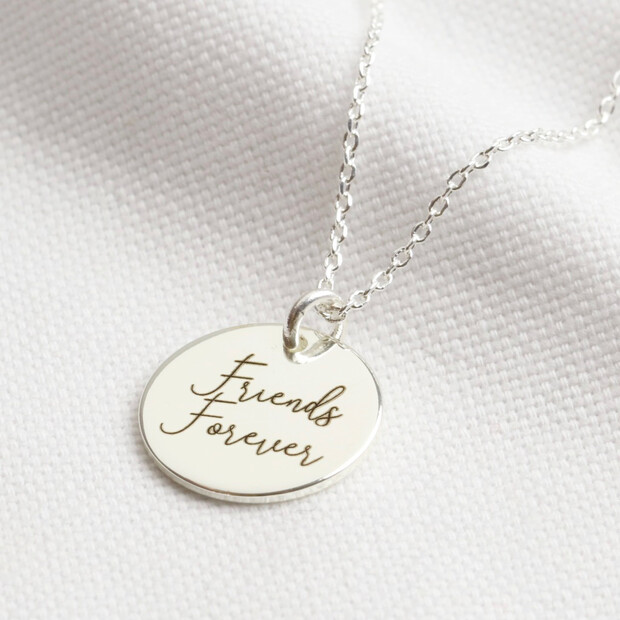 Personalised Mixed Metal Disc Charm Necklace | Lisa Angel