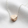 Lisa Angel Delicate Personalised Mixed Sterling Silver Heart Bead Necklace