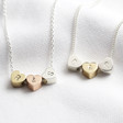 Lisa Angel Delicate Personalised Mixed Sterling Silver Heart Beads Necklace