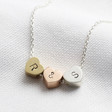 Lisa Angel Special Personalised Mixed Sterling Silver Heart Beads Necklace