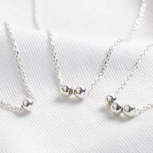 silver necklace beads