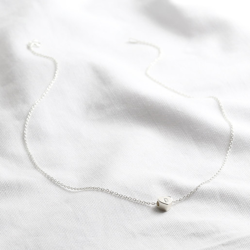 Lisa Angel Personalised Sterling Silver Heart Bead Necklace