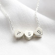 Lisa Angel Delicate Personalised Sterling Silver Heart Beads Necklace
